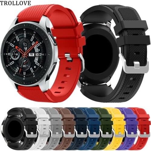 Gear S3 Frontier Classic Watch Band 22mm Silicone Sport Replacement Bracelet Galaxy Watch 46mm Rubber Strap for Samsung Gear S3