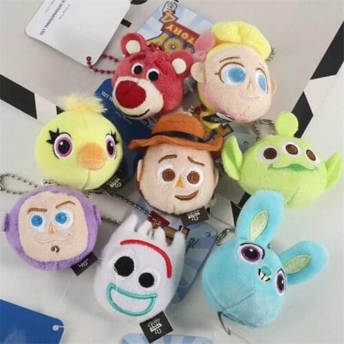 Hot Cartoon Toy Story 4 Anime Forky Bunny Woody Alien Buzz Lightyear Rex Jessie Stuffed Doll Keychain Plush Toys Kids Party Gift