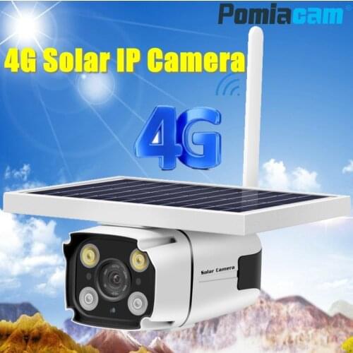 2019 Newest 4G SIM Card Solar Panel Powered IP Camera 1080P Outdoor Security CCTV Camera with Built-in battery PIR Sensor YN88