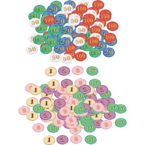 160pcs Bar Poker Chips Set Blackjack Texas Casino Game Number 10 20 50 100