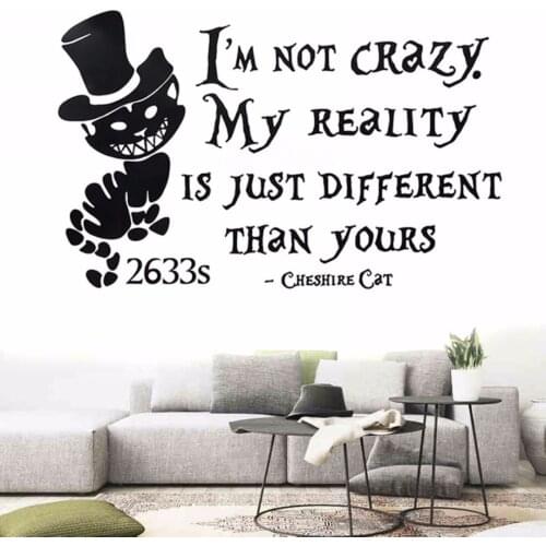 Wall Stickers Alice In Wonderland Cheshire Cat Wall Paper Vinyl Removable Home Decor Wallstickers