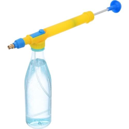 1pc Mini Juice Bottles Interface Plastic Trolley Sprayer Pressure Pump Spray Water Spread Tool for Garden Watering