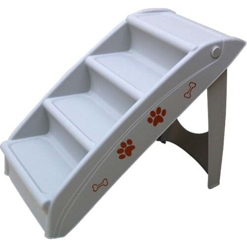 Nonslip Pet Stairs Folding Pet Steps Nonslip 4-Step Pet Ladder for Indoor Dogs and Cats #W0