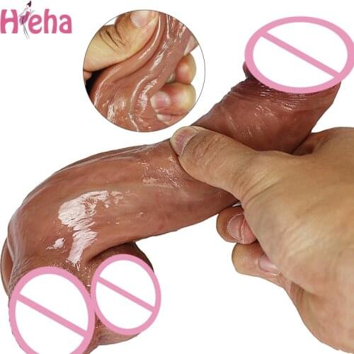 Sexy Huge Dildo Realistic Penis Strong Suction Cup Anal Butt Plug Soft Silcone Big Dick Erotic G-Spot Orgasm Sex Toys for Woman