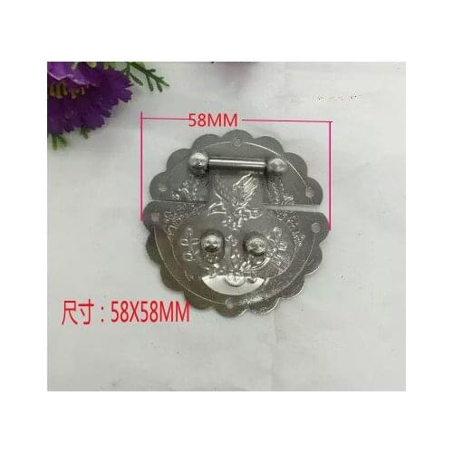 Silver tin box lock box buckle DIY flower wine box hasps