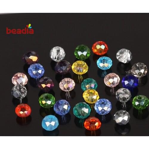 3mm approx 145pcs Multicolor Czech Loose Rondelle Crystal Glass Wheels Beads For DIY Jewelry Crafts Sewing Clothing Accessories