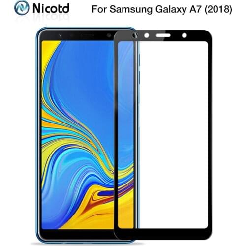 For Samsung Galaxy A7 2018 6.0 Tempered Glass For Samsung A7 2018 A 7 A750F A750 SM-A750F Screen Protector Full Cover Glass Film