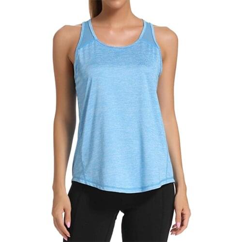 Female Sport Top Women Workout Tops Mesh Racerback Tank Yoga Shirts Gym Clothes Sport Sleeveless Vest Singlet Training