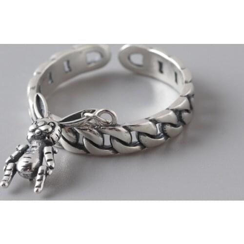 Luxury Brand Creative Boho Rabbit Rings For Women Adjustable Size Ring Fashion Charm Jewelry Wholesale 2021