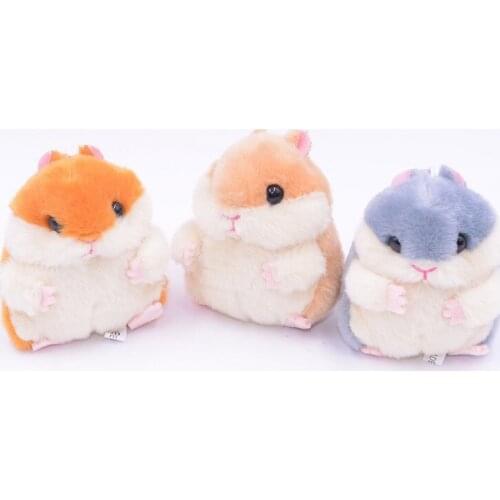 10PCS 10cm Hamster Baby Decoration Likeable Bag Plush Mini Pendant Keychain Doll Ring Toy