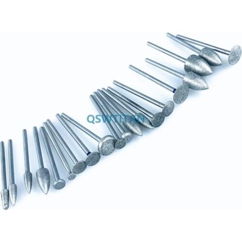20pcs Dental Diamond Burs Millers Tooth Drill Jewelers Dental Polishing tool 2.35mm