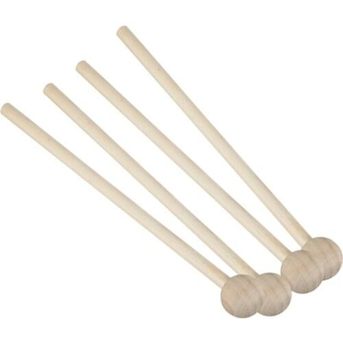 25 Pair Wood Mallets Percussion Sticks for Energy Chime, Xylophone, Wood Block, Glockenspiel and Bells