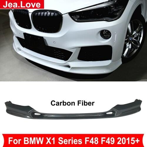 3D Style Real Carbon Fiber Front Bumper Lip Front Shovel Car Body Modification Part For BMW X1 F48 F49 Tuning 2015 Up