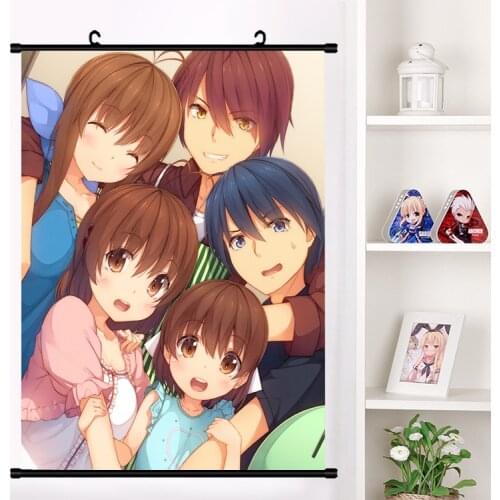 Anime Okazaki Tomoya Cosplay Wall Scroll Mural Poster Otaku CLANNAD Wall Hanging Poster Art Home Decoration Gifts dropshipping