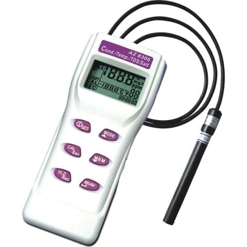 AZ8306 Digital Conductivity Meter TDS detector Cond TDS SALT salinity logger Tester in ph
