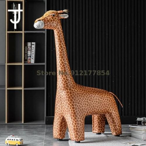 Creative Childrens Chair Home Designer Animal Stool Cute Sofa Giraffe Shape Oversized Ornamental Stool