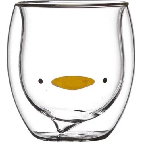 Dubbelwandige Koffie Glazen Creative Double-Layer Glass High-Value Cup hHome Milk Personality Trend Breakfast Transparent