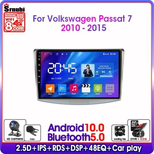 Android 10.0 For Volkswagen Passat B7 B6 2010-2015 Magotan CC 4G NET wifi RDS DSP 4G + 64G Car radio HD multimedia video player