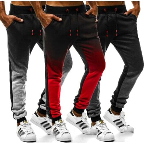 2019 Mens Casual Sports Camo Pants Elasticated Skinny Slim Fit Running Track Jogger Bottom Fleece Gym Trousers