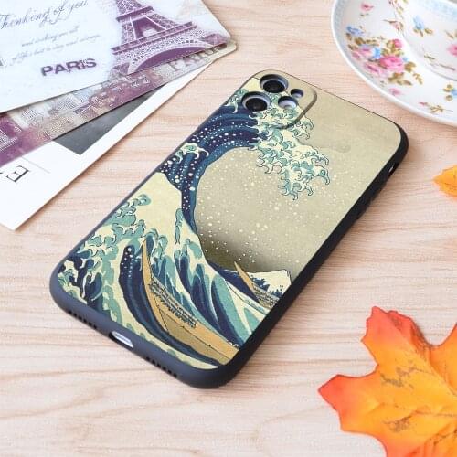Hokusai The Great Wave Off Kanagawa Japan Japanese Print Soft Silicone Matt Case For Apple iPhone Case