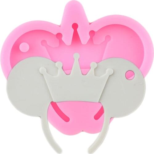 Mouse Head Headband Straw Topper Mold Crown Silicone Epoxy Resin Molds Keychain Craft Charms Necklace Jewelry Pendant Clay Mould