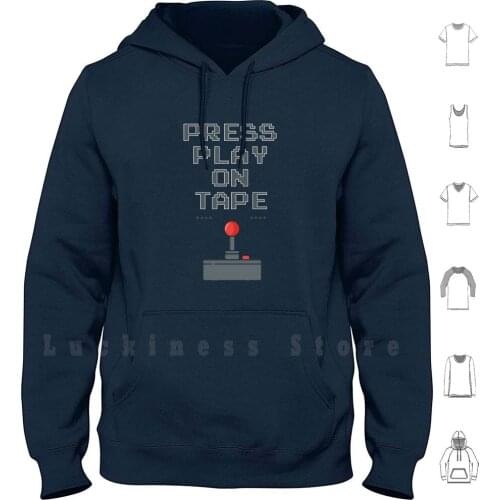 Press Play On Tape , Retro hoodies Retro Computer Game Games Play Console Press Tape 8 Bit Home