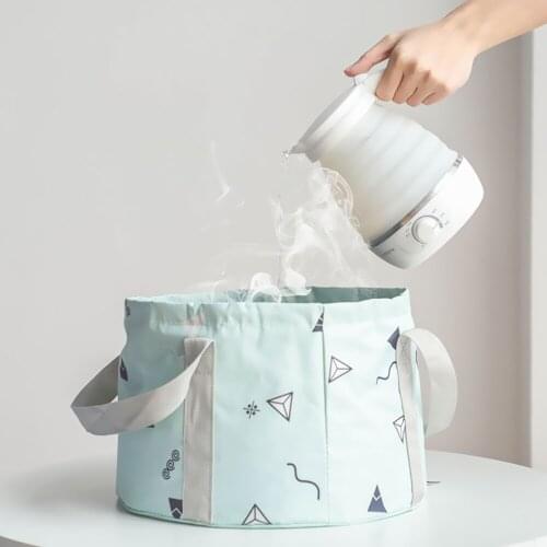 2021 New Ultralight Foldable 10L Portable Bucket Outdoor Wash Basin Folding Water Container Camping Picnic Wash Bucket