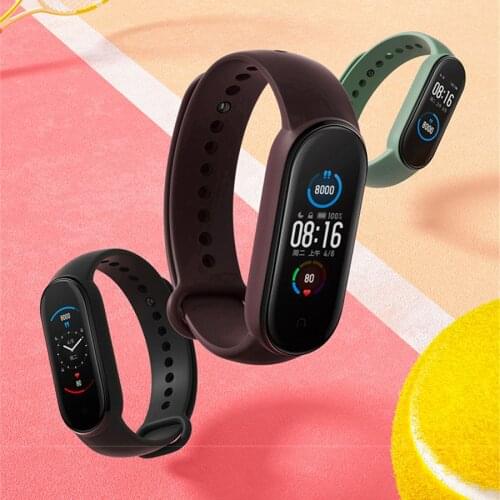 NEW Fashion Sport man smart Watch Band for Xiaomi Mi Band 5 strap smart Bracelet Silicone Wrist Strap Mi band 5 global ver