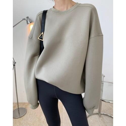 Obrix Cool Young Style Sporty Casual Female Pullover Loose O-Neck Full Sleeve Streetwear Fashion Sweatshirt For Women