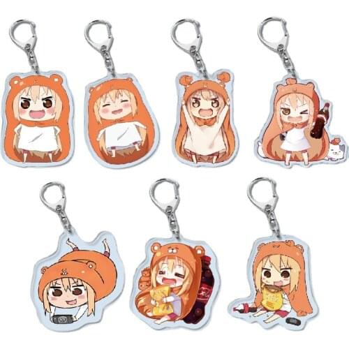 Wholesale Anime Himouto! Umaru-chan Acrylic Figure Keychain Accessories Cute Key Ring for Men Women Bag Pendant Birthday Gift