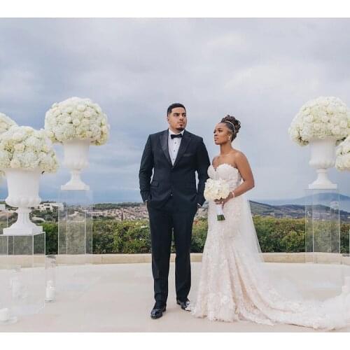 Wholesale Black Bridalgoom Suits Single Breasted Two Piece Slim For Business Man Casual Suit