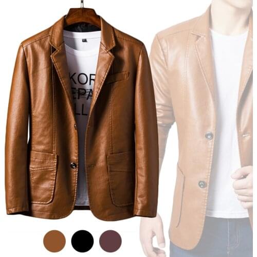 Autumn Mens Leather Jackets Classic Mens Motor Outwear Coats PU Pocket Jackets Motor & Biker Faux Leather Fashion Jacke 6XL