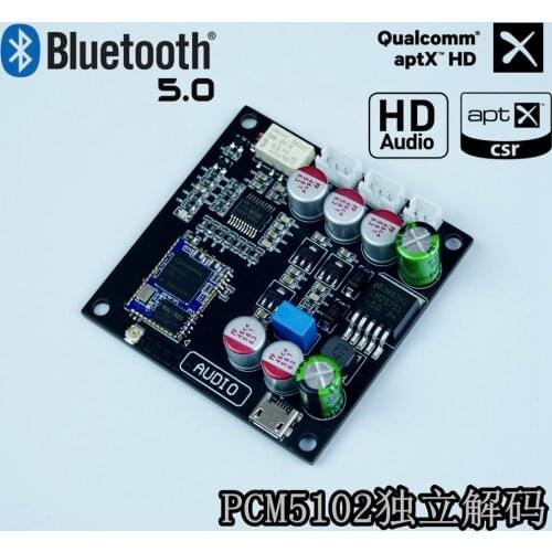 QS--Bluetooth 5.0 decoder board CSR8675 lossless APTX receiving board PCM5102 stand-alone module