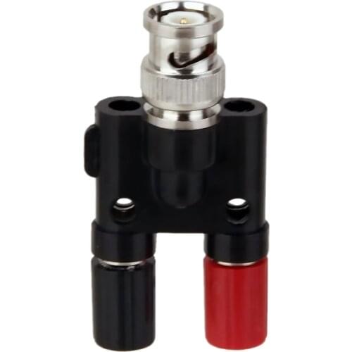 BNC Plug 4mm Banana Plug Splitter Connector BNC Male Plug to 2 x 4mm Banana Female Jack Socket Adapter