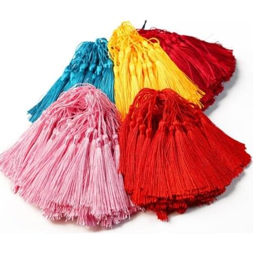50pcs/lot 120mm Silk Tassel Cord Handmade Rayon Thread Tassels Charms for DIY Earrings Jewelry Making Findings