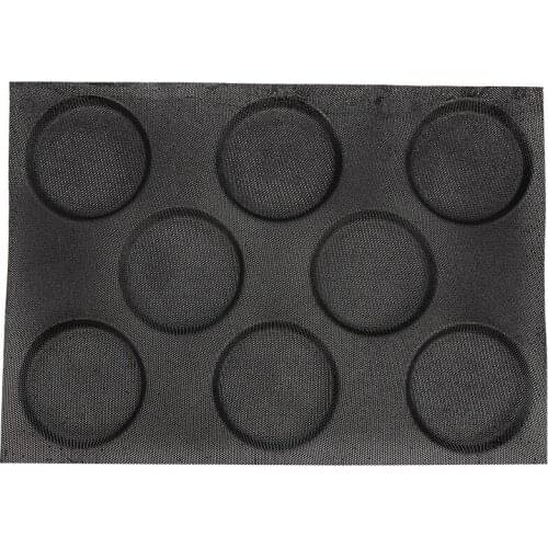 Silicone Hamburger Bread Forms Perforated Bakery Molds Non Stick Baking Sheets Fit Half Pan Size