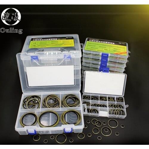 Washer Seal m6 m8 m10 m12 m14 m16 m18 m20~m60 Bonded Washer Metal Rubber Oil Drain Plug Gasket Sealing O Ring Assortment Set