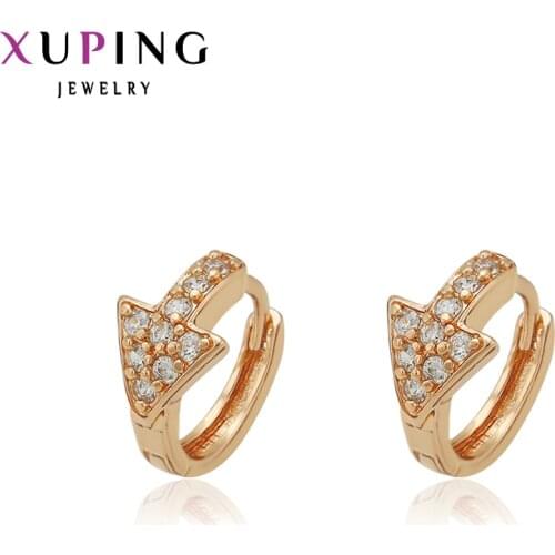 Xuping Jewelry Fashion Earrings New Arrival High Quality Hoops Earrings for Women Lovely Christmas Gift 29858