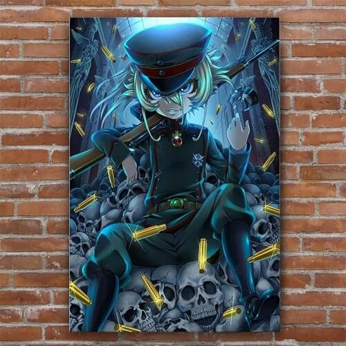 Youjo Senki Canvas Painting Poster Home Decor Canvas Wall Art Poster for Living Room