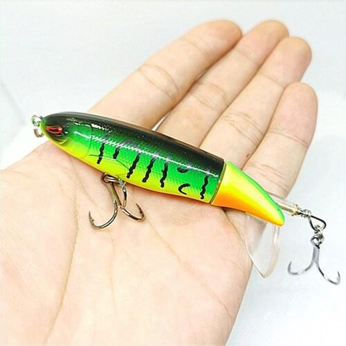 1PCS Sea Fishing Minnow Hard Bait10cm/14cm Artificial Lures 3D Eyes Propeller Wobbler Trolling Crank baits Jig Fishing tackle