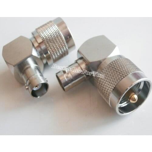 1Piece UHF PL259 Male PL-259 Plug To BNC Female Jack Right Angle RF Adapter Connector