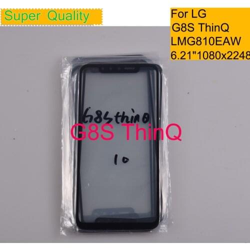 10Pcs/lot For LG G8S ThinQ LMG810EAW Touch Screen Panel Front Outer Glass Lens For LG G8S ThinQ LCD Glass Replacement