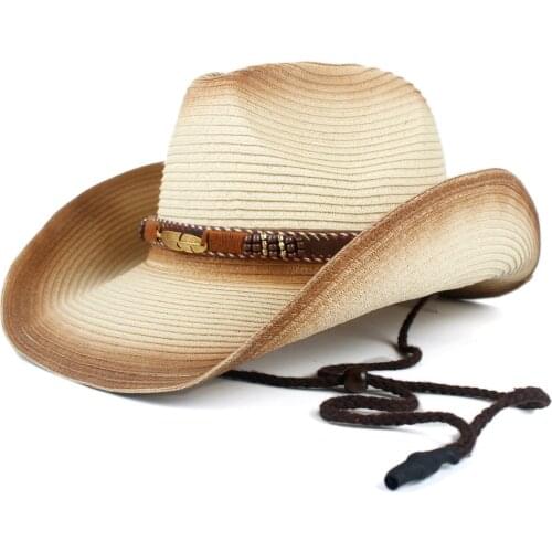 2019 Summer Women Men Hollow Western Cowboy Hat Lady Straw Dad Sombrero Hombre Beach Cowgirl Jazz Sun Hat