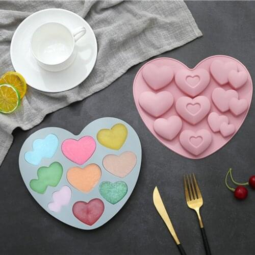 2020 New Dessert Cake Molds Food Grad Love Heart Shape Silicone Mousse Cake Molds for Wedding Baking Sponge Chiffon Mousse e