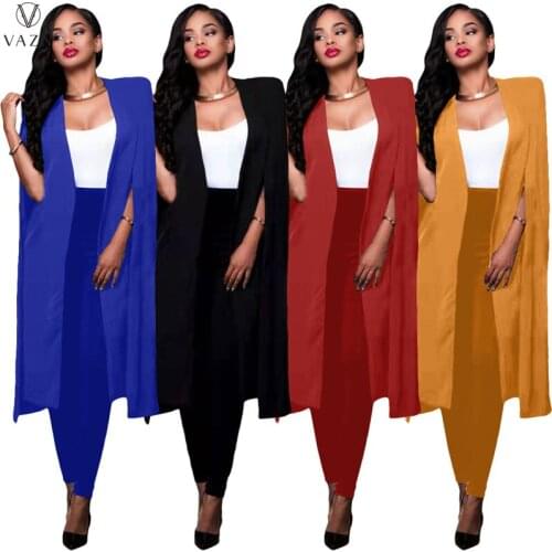 VAZN 2021 Autumn High-end Suit Set Long Style Solid Sexy Overalls Tank Sleeve Group Long Pencil Pants Slim Women 2 Piece Set