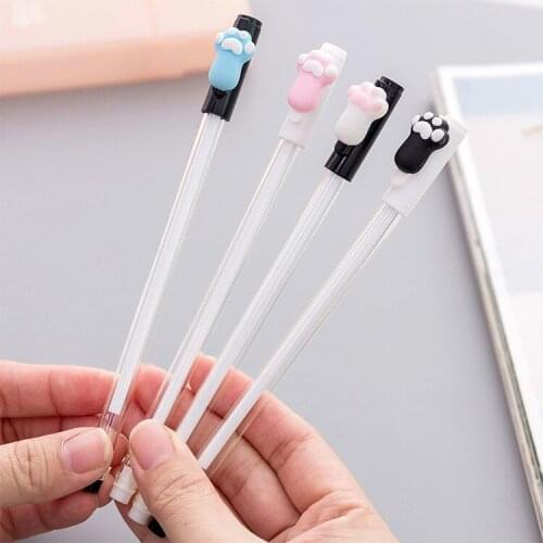36 Pcs Cute Cat Claw Neutral Pen Wholesale Needle Head Black Signature Student Writing Black Stationery School Supplies