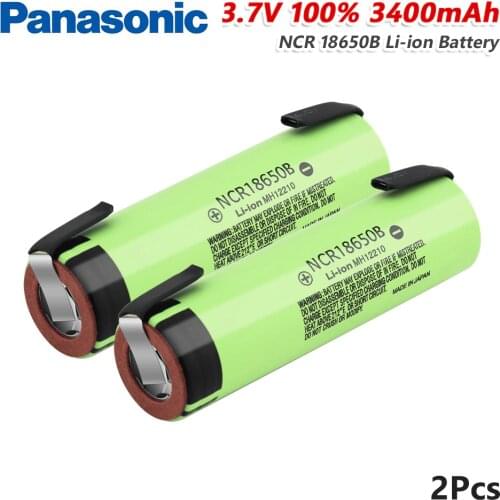 Panasonic 18650 Battery screwdriver battery Li-ion 3.7V 3400MAH Rechargeable batteries NCR18650B Lithium Welding + DIY nickel