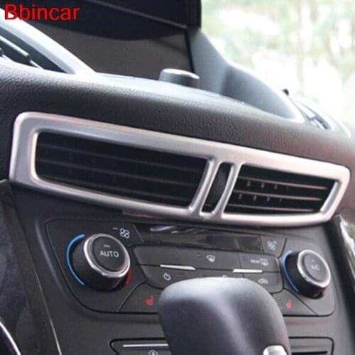 Bbincar ABS Matte Central Dashboard Trim Air Conditioning Vent Outlet Cover Interior Moulding Trim For Ford KUGA ESCAPE 2017