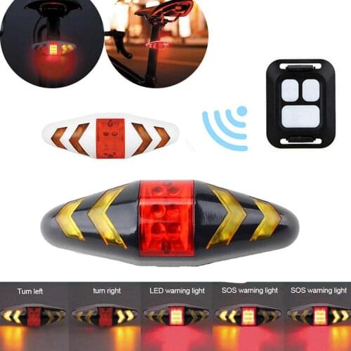 Wireless Remote Control Bicycle Tail Lights Steering Riding Lights USB Rechargeable Bicycle Steering Lights