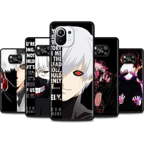 Case For Poco X3 M3 Pro NFC F1 Caso Soft Para for Mi Note 10 Lite Capa for Mi CC9 Pro CC9E A3 A2 Coque Anime Tokyo Ghoul Kaneki
